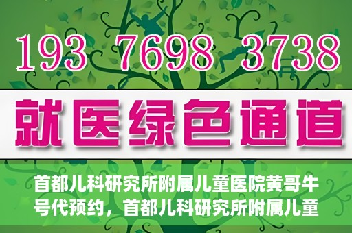 首都儿科研究所附属儿童医院黄哥牛号代预约，首都儿科研究所附属儿童医院黄哥预约服务详解