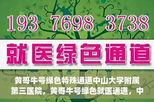黄哥牛号绿色特殊通道中山大学附属第三医院，黄哥牛号绿色就医通道，中山大学附属第三医院特色服务解析