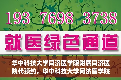 华中科技大学同济医学院附属同济医院代预约，华中科技大学同济医学院附属同济医院便捷预约服务解析