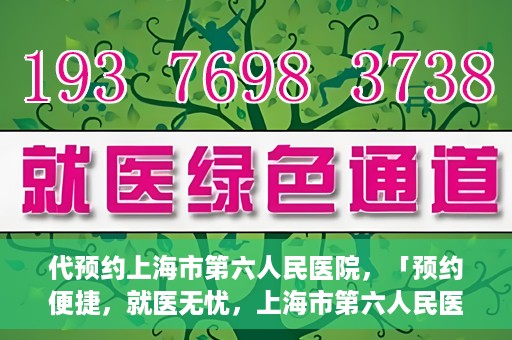 代预约上海市第六人民医院，「预约便捷，就医无忧，上海市第六人民医院代预约服务指南」