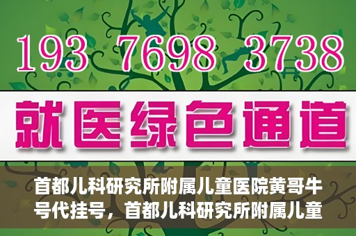 首都儿科研究所附属儿童医院黄哥牛号代挂号，首都儿科研究所附属儿童医院黄哥牛号——便捷挂号新体验