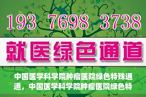 中国医学科学院肿瘤医院绿色特殊通道，中国医学科学院肿瘤医院绿色特殊通道，健康护航的新路径
