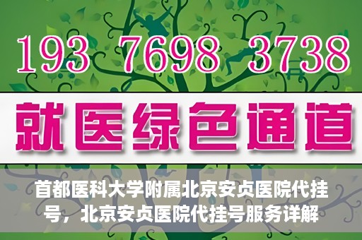 首都医科大学附属北京安贞医院代挂号，北京安贞医院代挂号服务详解