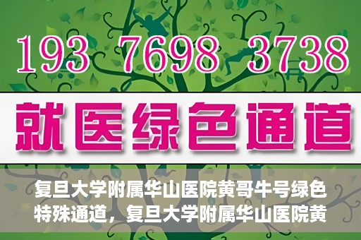 复旦大学附属华山医院黄哥牛号绿色特殊通道，复旦大学附属华山医院黄哥牛号，绿色特殊通道开启健康之门