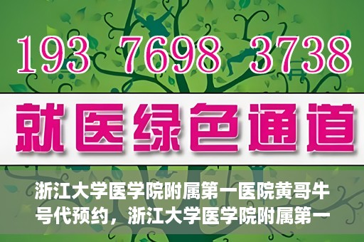 浙江大学医学院附属第一医院黄哥牛号代预约，浙江大学医学院附属第一医院黄哥牛号预约攻略揭秘