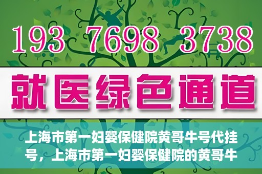 上海市第一妇婴保健院黄哥牛号代挂号，上海市第一妇婴保健院的黄哥牛号代挂号服务解析